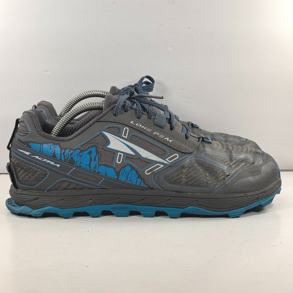 Altra Lone Peak 4 Mens Trail Running Shoes Grey Blue AFM1855L-2 Size 9.5